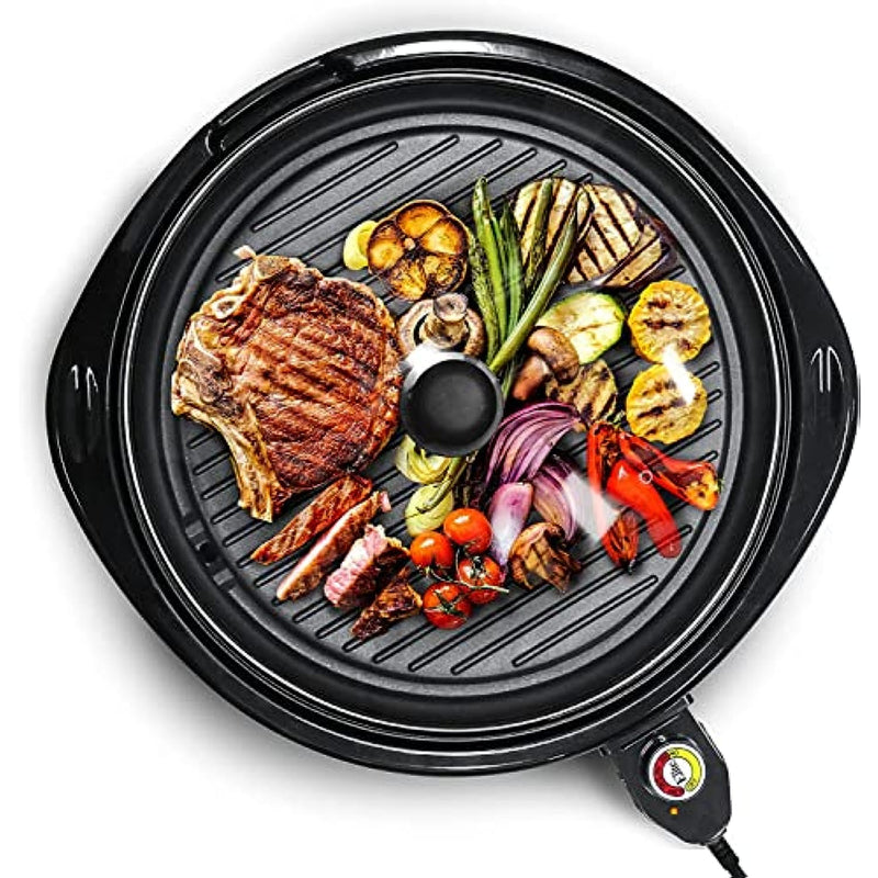 Smokeless-Indoor-Electric-BBQ-Grill-with-Glass-Lid