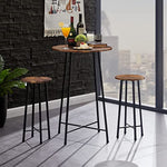 Round Bistro Sets With 2 Barstools