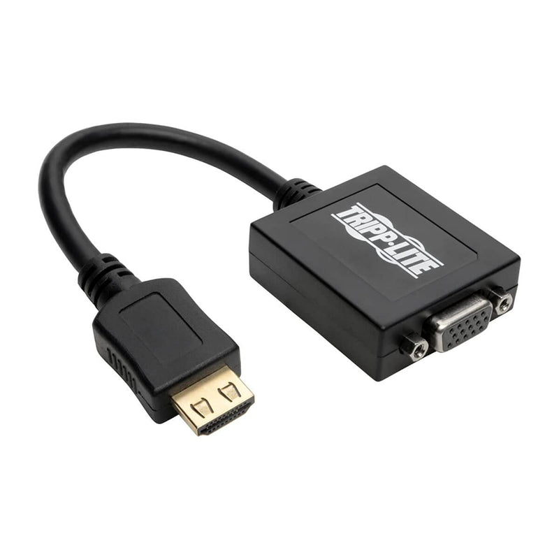 Tripp Lite Hdmi To Vga Adapter 3 5Mm Audio Port 1080P Video Built In 6A Hdmi Cable For Use With Computers Laptops Chromebooks Raspberry Pi Projectors More P131 06N Black