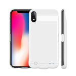 Battery Case For Iphone Xr 6000Mah Rechargeable Portable Battery Charging Case 6 1Inch Ultra Slim External Backup Power Bank Case White