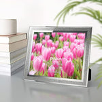 Silver Glass Table Desk Standing 10x8 Photo Frame, Set of 2
