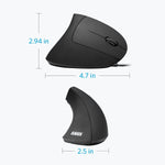 Anker Ergonomic Optical Usb Wired Vertical Mouse 1000 1600 Dpi 5 Buttons Ce100