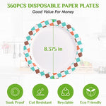 160 Count Disposable Paper Plates For Everyday Use Cut Proof Soak Proof Coated Paper Dinner Plates