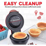 Mini Waffle Bowl Maker For Breakfast Burrito Bowls