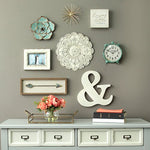 Home Decor S11563 Small Medallion Wall Decor 13 00 W X 0 50 D X 13 00 H White