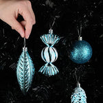 Christmas Ball Ornaments Set With Different Contrast Colors