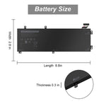 H5H20 Laptop Battery Compatible With Dell Xps 15 2017 9560 2018 9570 Precision 5520 M5520 5530 M5530 Workstation Notebook Replacement For 62Mjv M7R96 05041C 5D91C 11 4V 56Wh