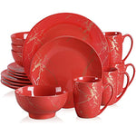 16 Piece Porcelain Dish Sets White Plates And Bowls Set