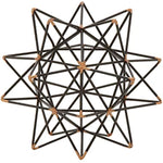 Metal Geometric Sculpture With Gold Accents 7 X 7 X 7 Black