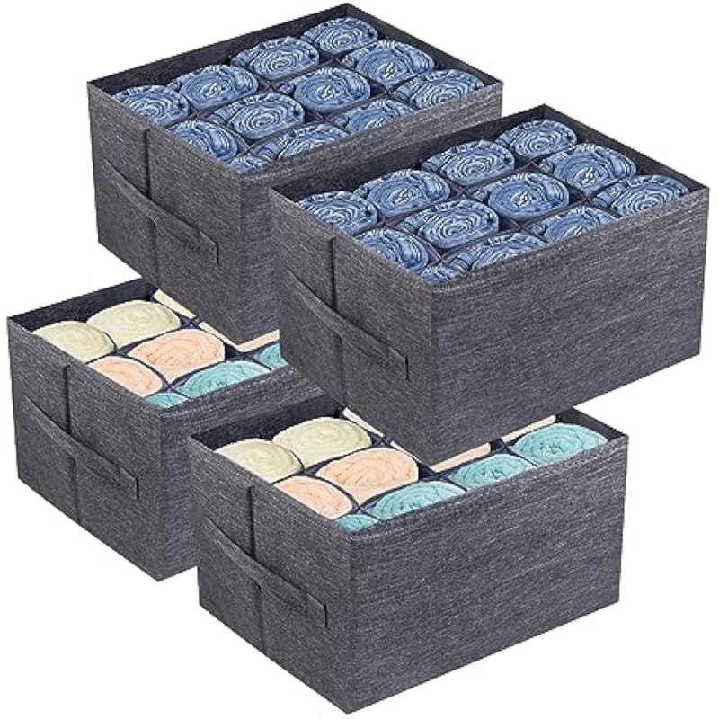 Drawers Organizer Grid Storage Box for Jeans, Pants, Sweater & T-shirts