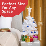 Tabletop Christmas Tree With Star Treetop