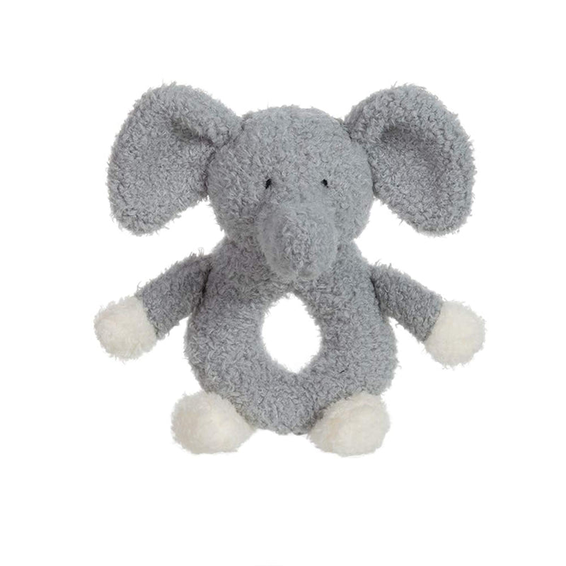 Baby Lovey Elephant Soft Rattle Toy Stuffed For Newborn Soft Hand Shaker Over 0 Months Gray Elephant 4 Inches
