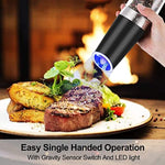 Battery Powered Gravity Electric Pepper Grinder With Led Light