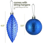 Christmas Ball Ornaments Set With Different Contrast Colors