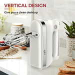 5 Speed Electric Hand Mixer With Whisk Storage Case Kitchen Handheld Beaters