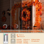 Fall Garland Lights Waterproof for Autumn Garland Thanksgiving