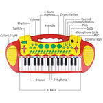 31 Keys Children Electronic Organ Keyboard Piano With Karaoke Recording Transmit And Stool