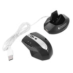 Wireless Mouse 2 4Ghz Rechargeable Optical Gaming Ergonomic Mice W Charging Dock Stand 3 Port Usb Hub For Laptop Pc Windowsblack 1