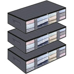 Under bed Storage Containers With Durable Handles For Clothes, Bedding and Toys