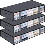 Under bed Storage Containers With Durable Handles For Clothes, Bedding and Toys