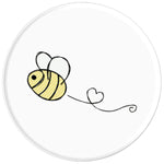 Bee Heart Bumblebee White Grip And Stand For Phones And Tablets