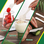 Eco Friendly Compostable Spoons 150 Pieces Disposable Spoons Made From Starch Durable And Heat Resistant Biodegradable Utensils