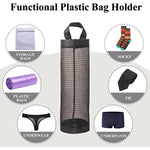 Mesh Grocery Bag Holder Hanging Storage Bag Dispenser