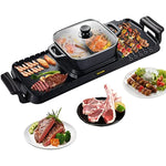 Electric Grill And Hot Pot 2400W Bbq
