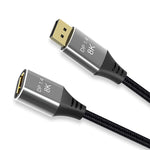 Xiwai Displayport 1 4 8K 60Hz Extension Cable Male To Female Ultra Hd Uhd 4K 144Hz Dp To Dp Cable 76804320 For Video Pc Laptop Tv Model Dp 031 1 0M