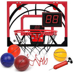 Mini Basketball Hoop For Door With Electronic Scoreboard 4 Balls Air Pump Included
