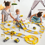 Construction Car And Flexible Track Playset