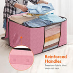 Storage Bag Organizer with Reinforced Handle Thick Fabric for Comforters