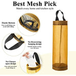 Mesh Grocery Bag Holder Hanging Storage Bag Dispenser