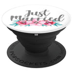Just Married Cute Wedding Gift For The Couple Phone Holder Grip And Stand For Phones And Tablets