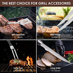 27Pcs Stainless Steel Grill Utensils Set For Outdoor Camping And Kitchen