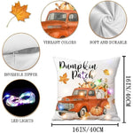 LED Fall Pumpkin Throw Pillow Covers Fall Decorations Thanksgiving for Home
