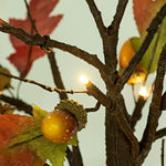 24 Inch Thanksgiving Lighted Oak Maple Tree Fall Decorations for Home,