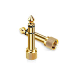 Cablecreation 6 35Mm Stereo Plug To 3 5Mm Stereo Jack Adaptor 6 35Mm Male To 3 5Mm Female With Screw Gold Plated