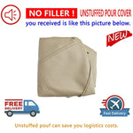 Unstuffed Faux Leather Pouf Cover