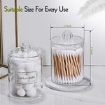 2 Pack Qtip Holder Dispenser for Cotton Ball, Cotton Swab, Cotton Round Pads, Floss - 10 oz