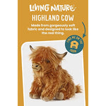 Brown Highland Cow With Mooing Sound Naturli Eco Friendly Plush