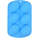 6 Cavity Easter Egg Shape Cake Baking Mold Diy Chocolate Bakeware Pan Set Of 4