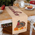 Pumpkin Turkey Thanksgiving Burlap Table Runners