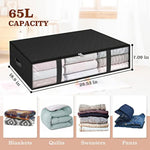 Under bed Storage Containers With Durable Handles For Clothes, Bedding and Toys