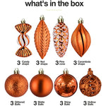 Christmas Ball Ornaments Set With Different Contrast Colors