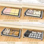Upgraded Capacity Under Bed Storage Containers with Clear Lid