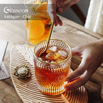 Water Glasses Drinking Cups Set Vintage Crystal Glassware Sets Of 6