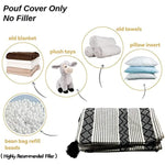 Braided Handwoven Casual Ottoman Pouf Cover