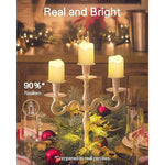 Battery Operated LED Tea Lights with Warm White Flickering Light