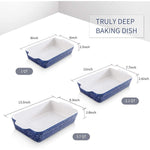 Ceramic Baking Dish Set 9 X 13 Inch Casserole Dish Set